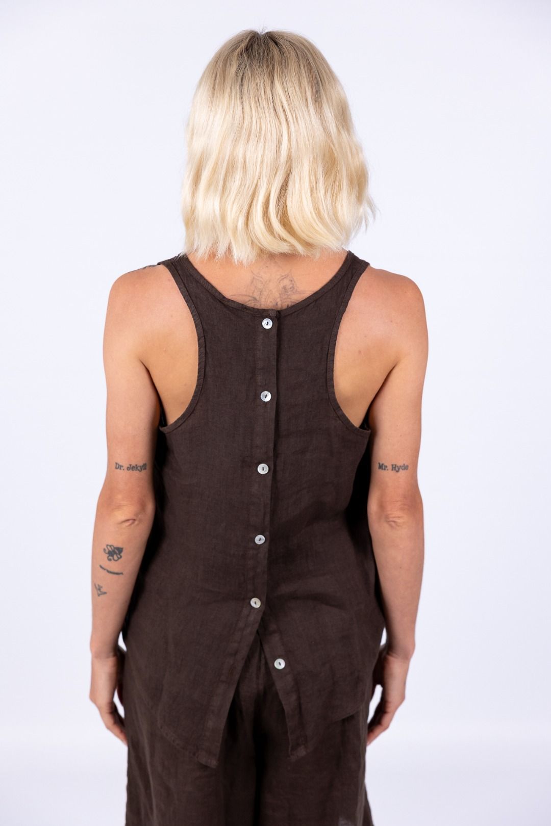 Susy Mix - Canotta bottoncini in lino