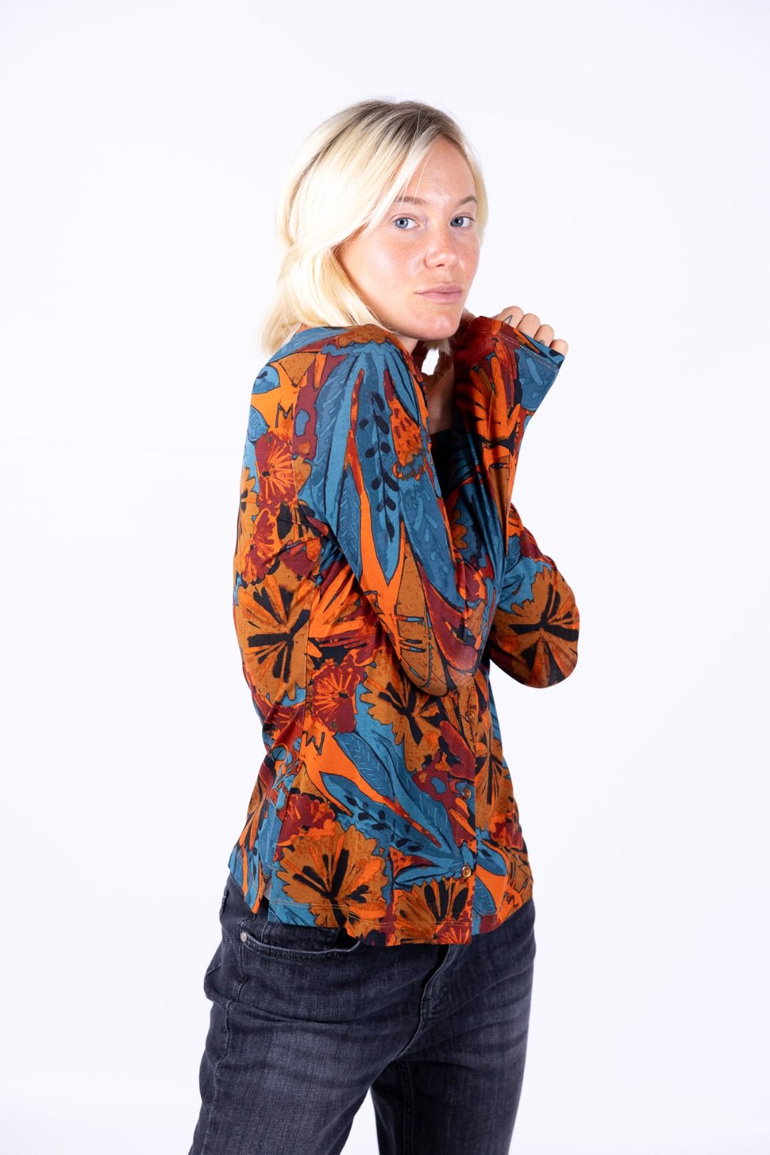 Surkana - Camicia fantasia collo smoking