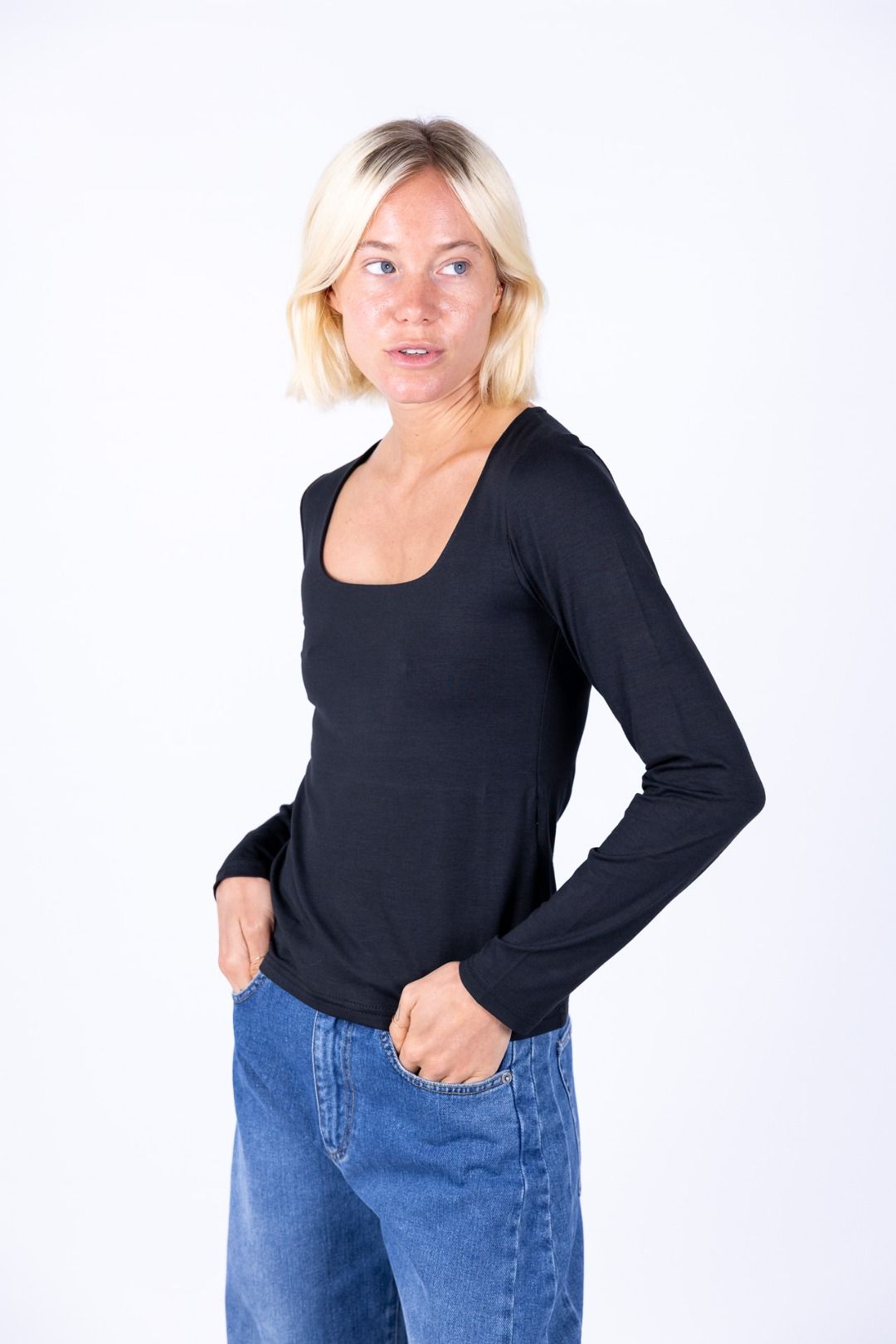 Susy Mix - Maglia scollo quadro