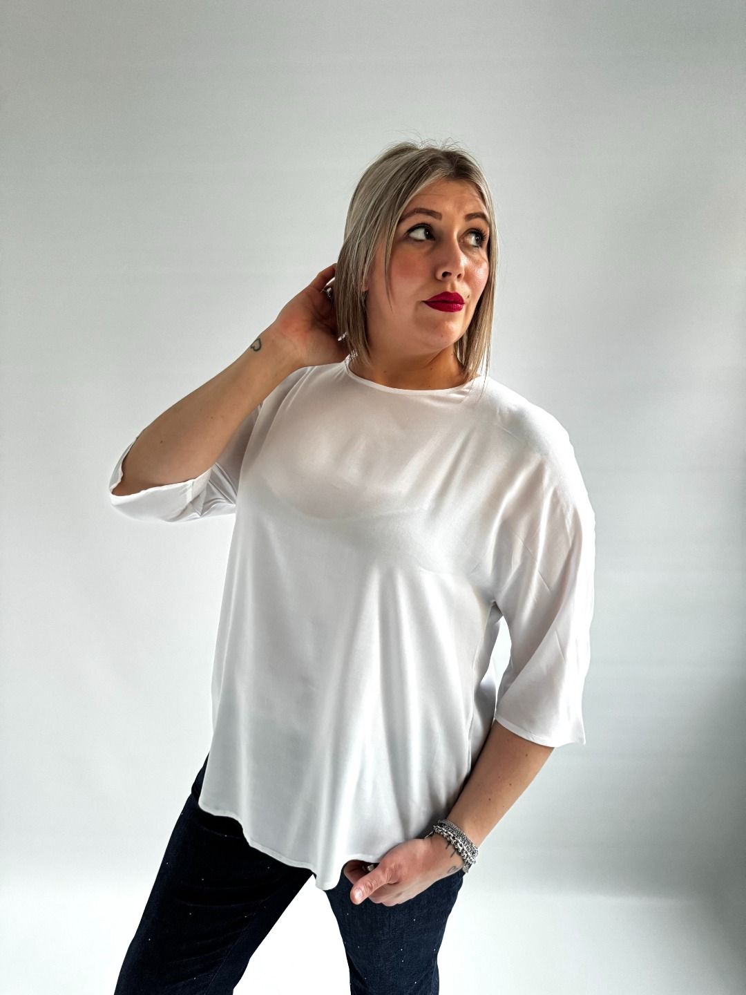 Ragno - Camicia Voile Stretch manica 3/4 Kimono C