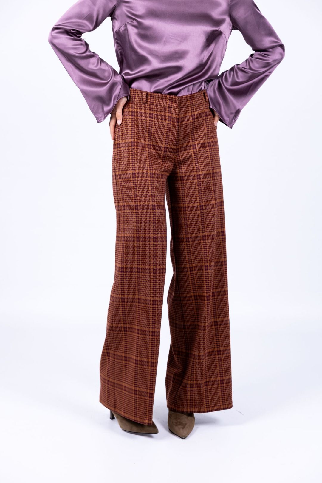 Surkana - Pantaloni ampi in jacquard