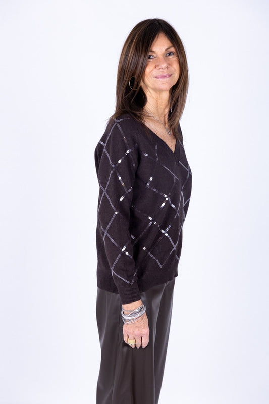 Susy Mix - Maglia con paillettes