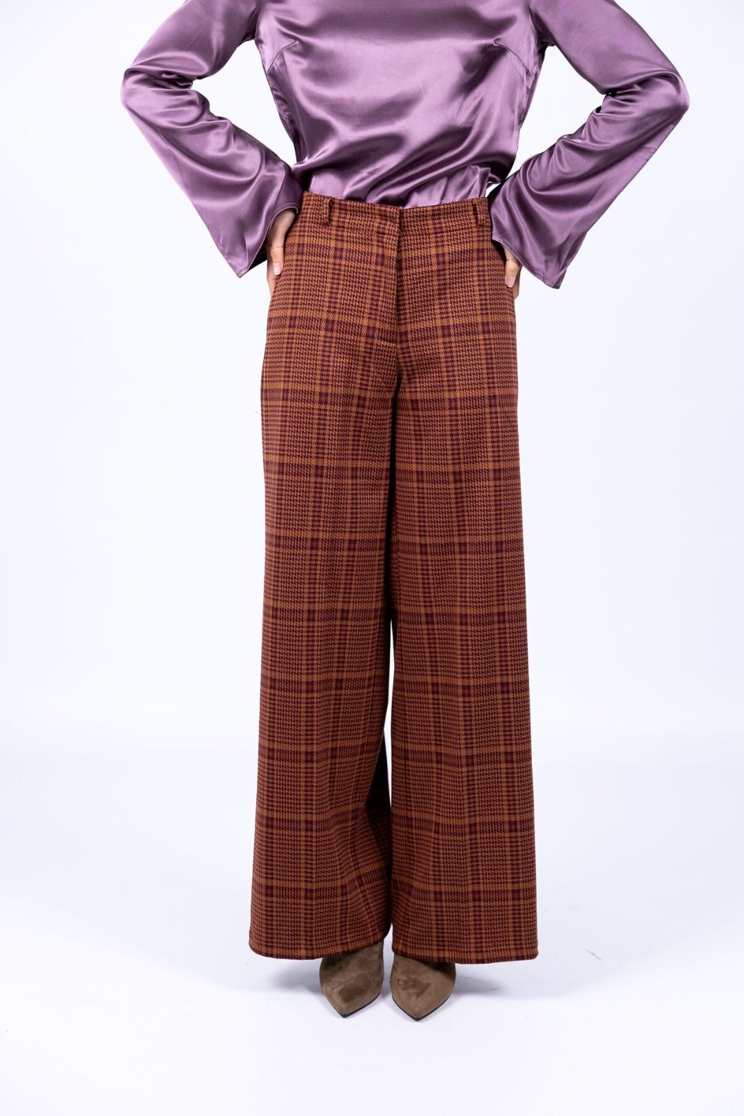 Surkana - Pantaloni ampi in jacquard