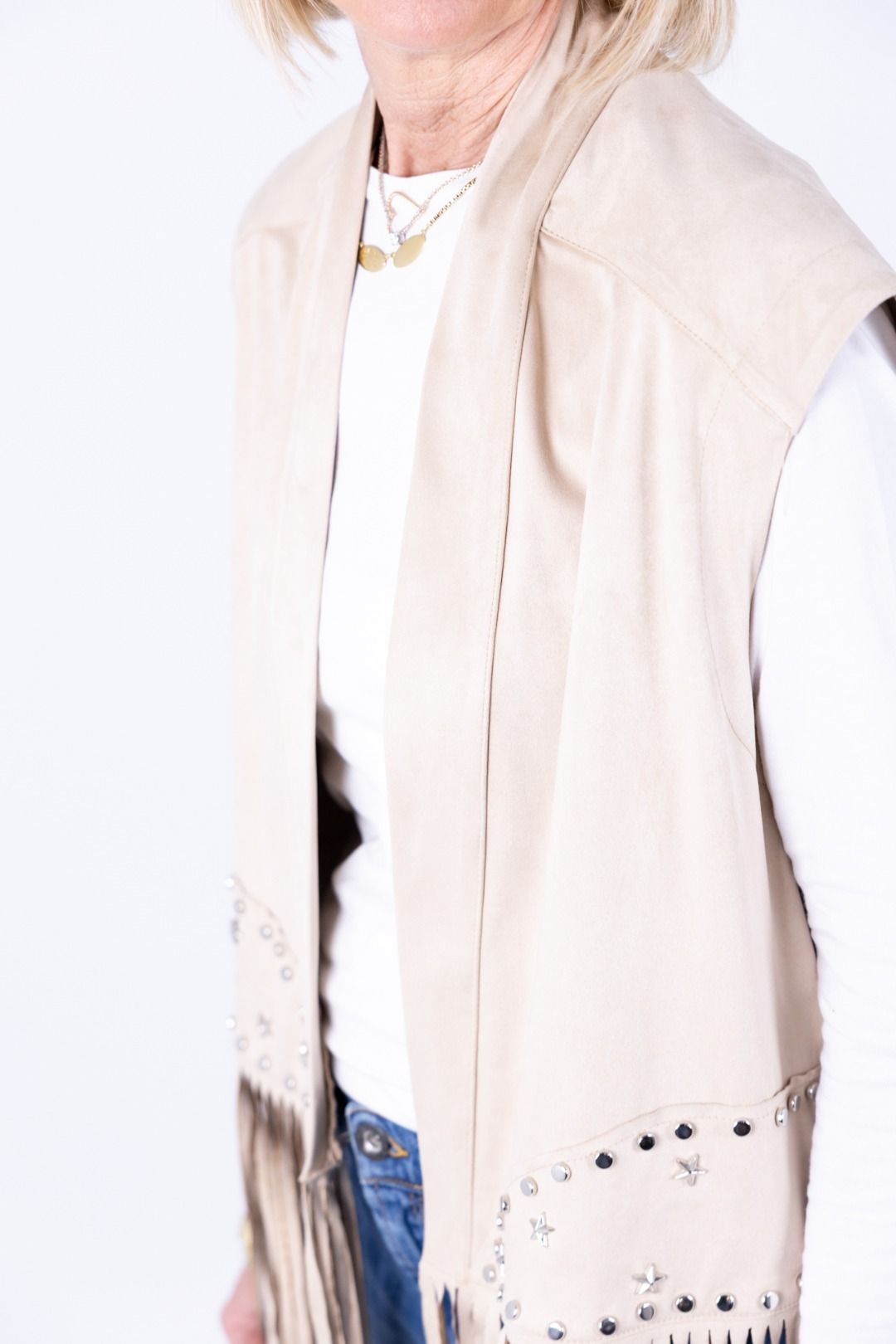 HaveOne - Gilet con frange