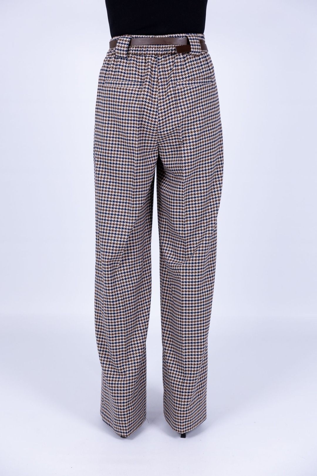 Tensione in - Pantalone palazzo con cintura