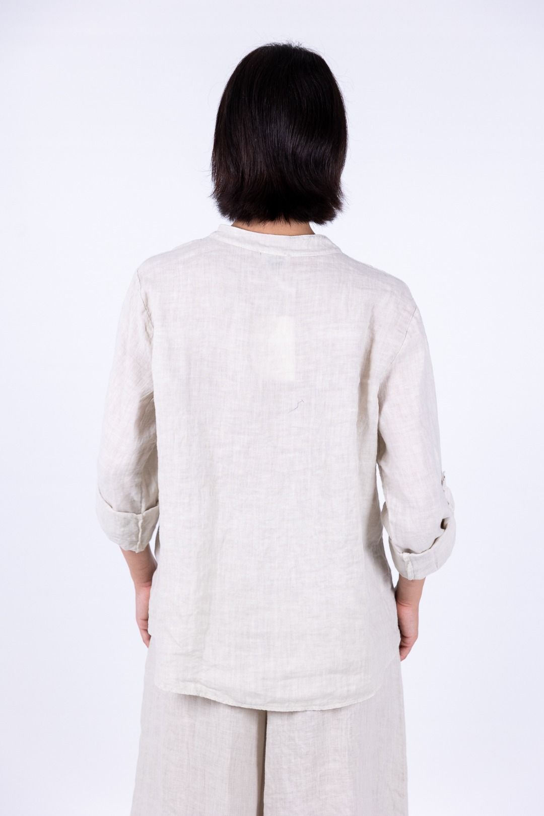 Susy Mix - Camicia collo coreana in lino
