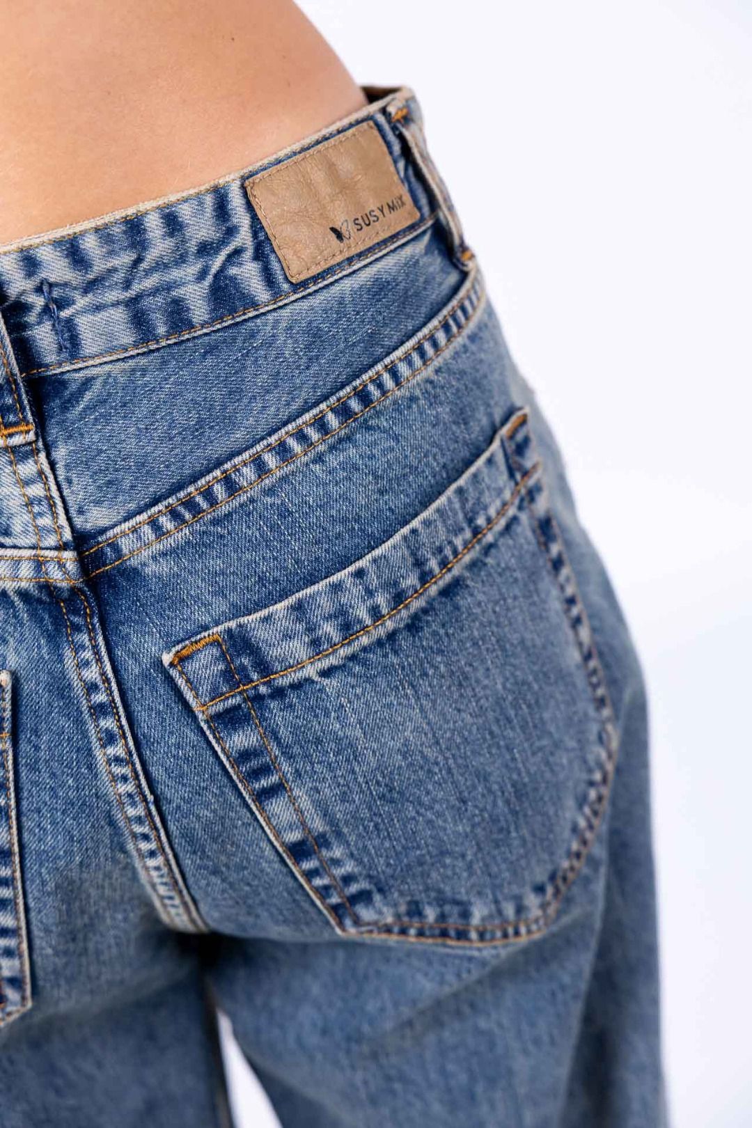 Susy Mix - Jeans dritto con risvolto