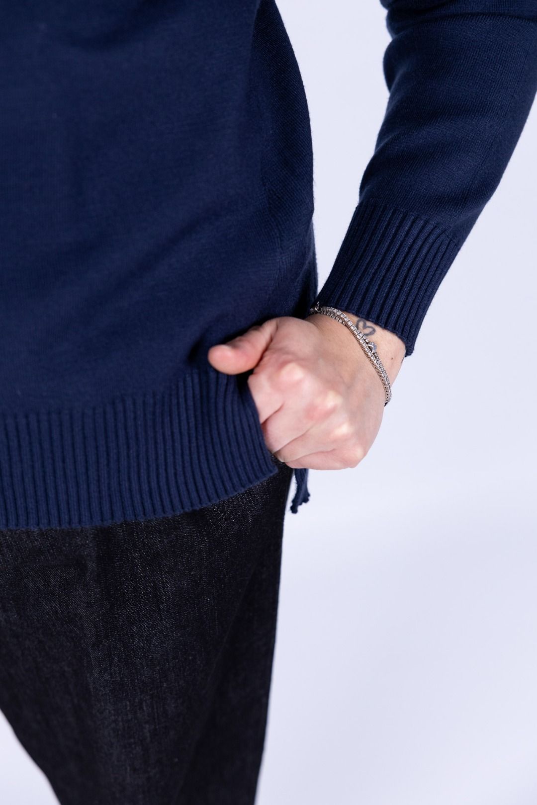 Ragno - Maglia collo a giro con costine sul collo