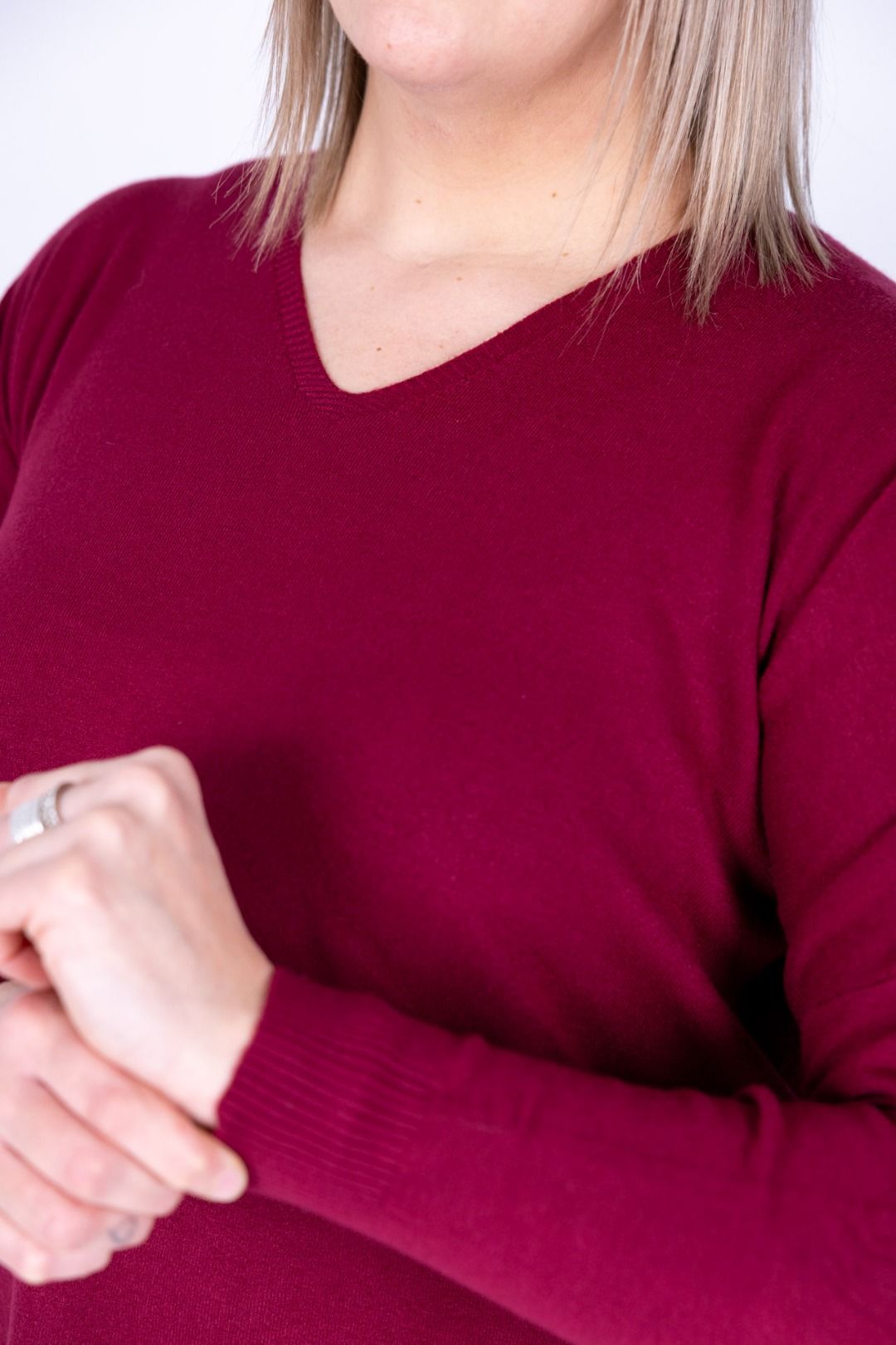 Dejavù - Maglia scollo a V con spacchetti