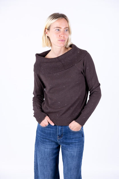 Susy Mix - Maglia shiffer con paillettes