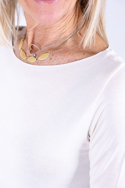 Susy Mix - T-shirt barchetta taglio vivo