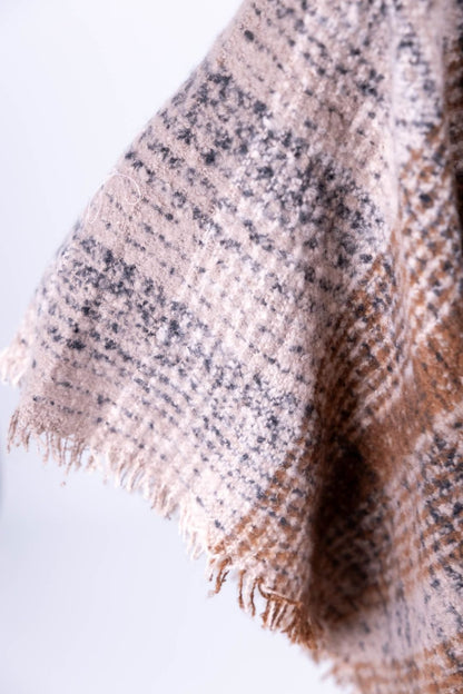 Surkana - Poncho a quadri con zip