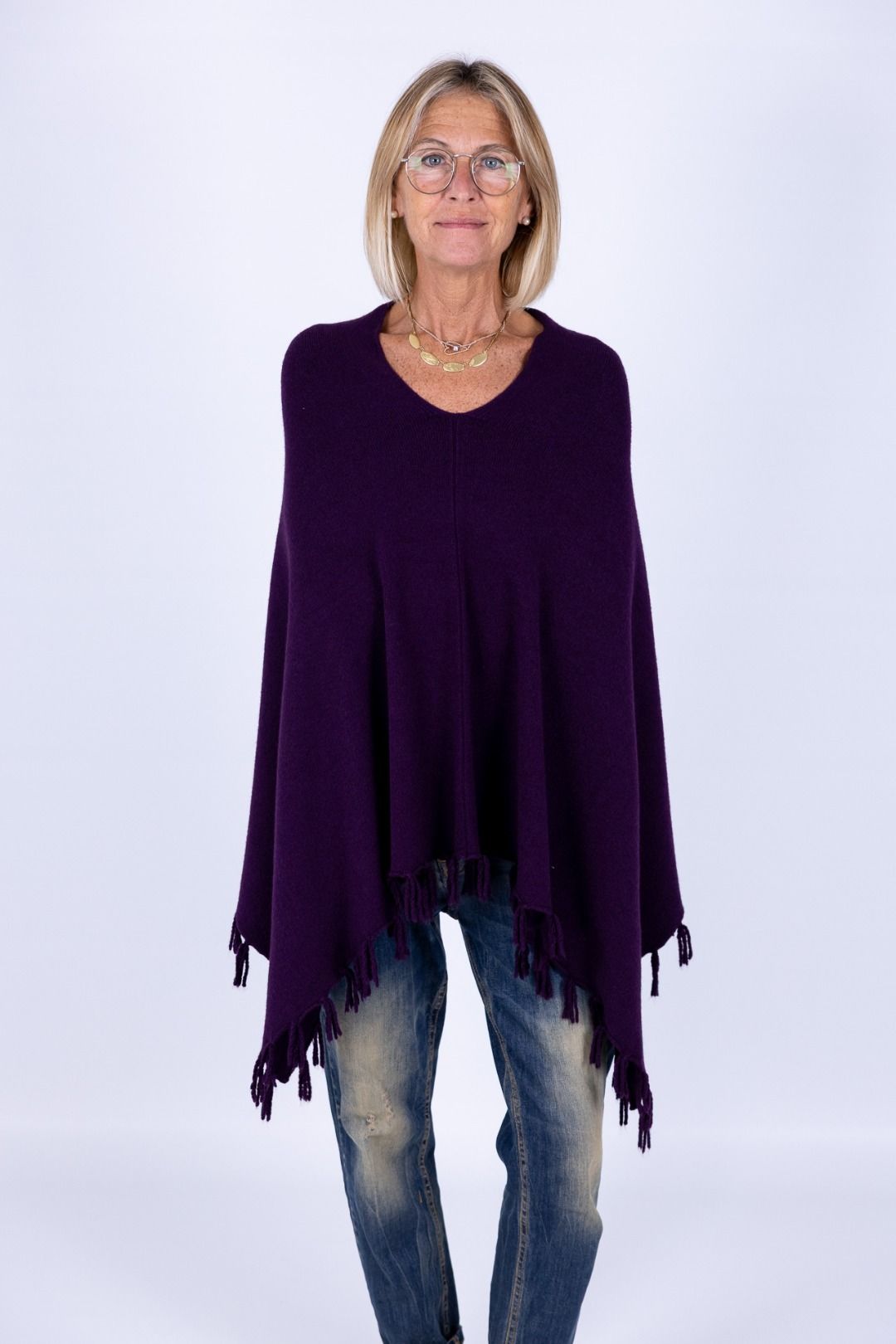 Arvs - Poncho con frange