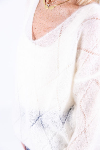 Amorė - Maglia ricamo kid mohair