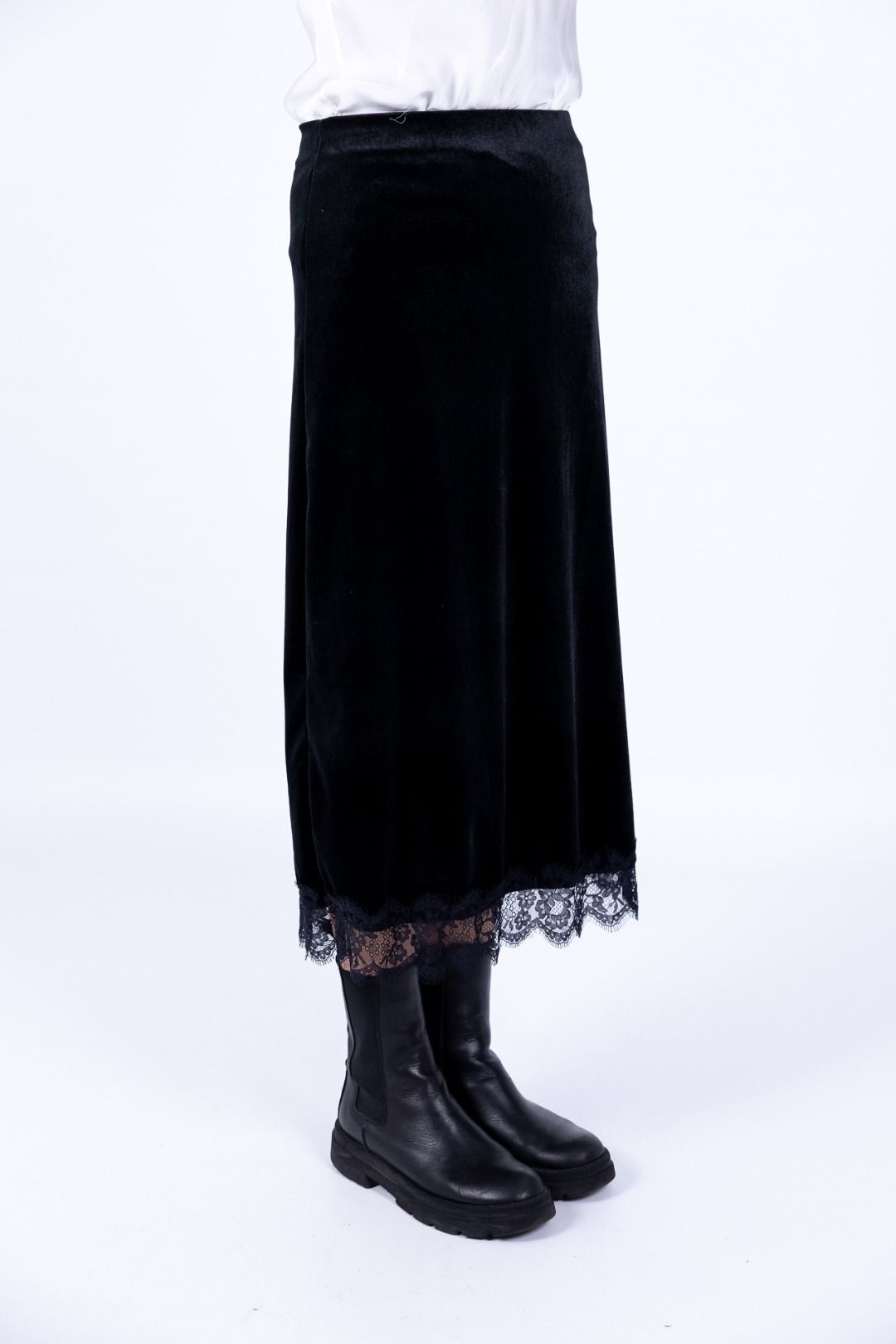 Susy Mix - Gonna ciniglia con pizzo