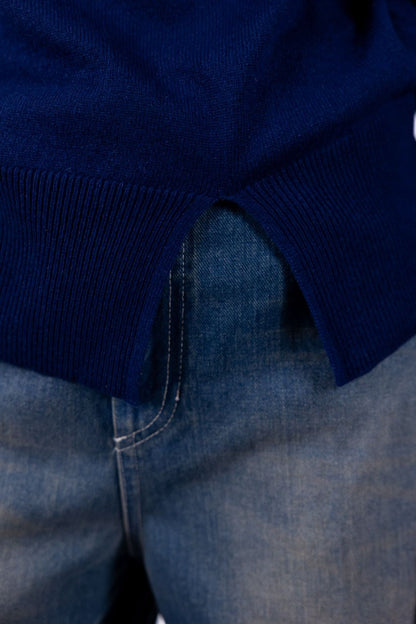 Bottega Artigiana - Maglia scollo barchetta spacchetto laterale