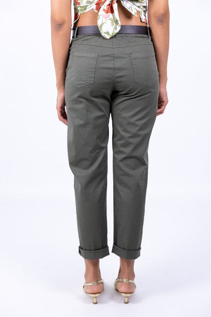 Le Streghe - Pantalone Cotone Tasca Filetto