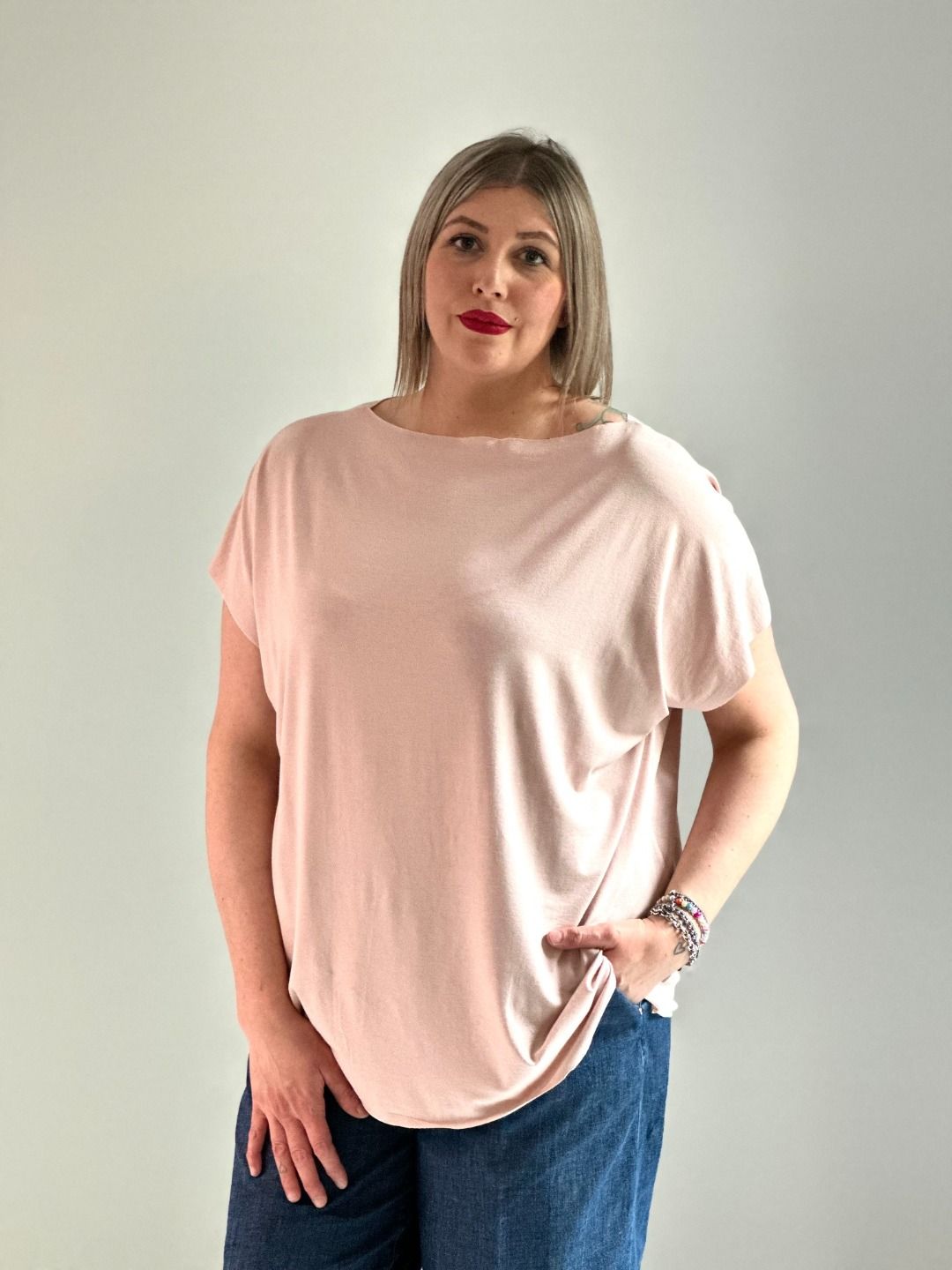 Susy Star - T-shirt Kimono taglio vivo