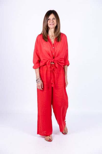 Tensione In - Pantalone Lino ampio
