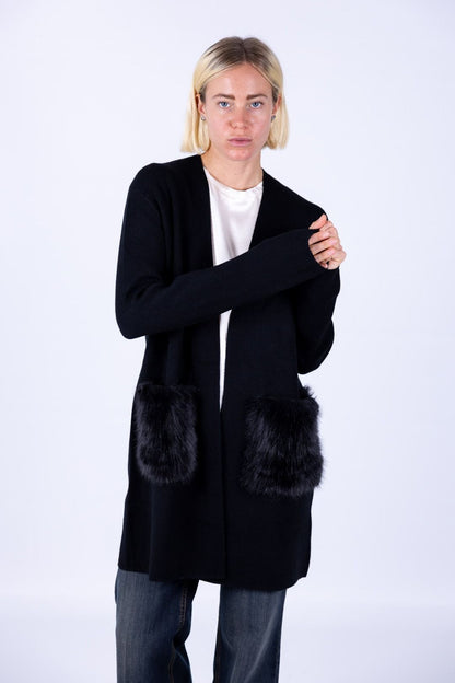 Susy Mix - Cappotto tasche ecopelliccia