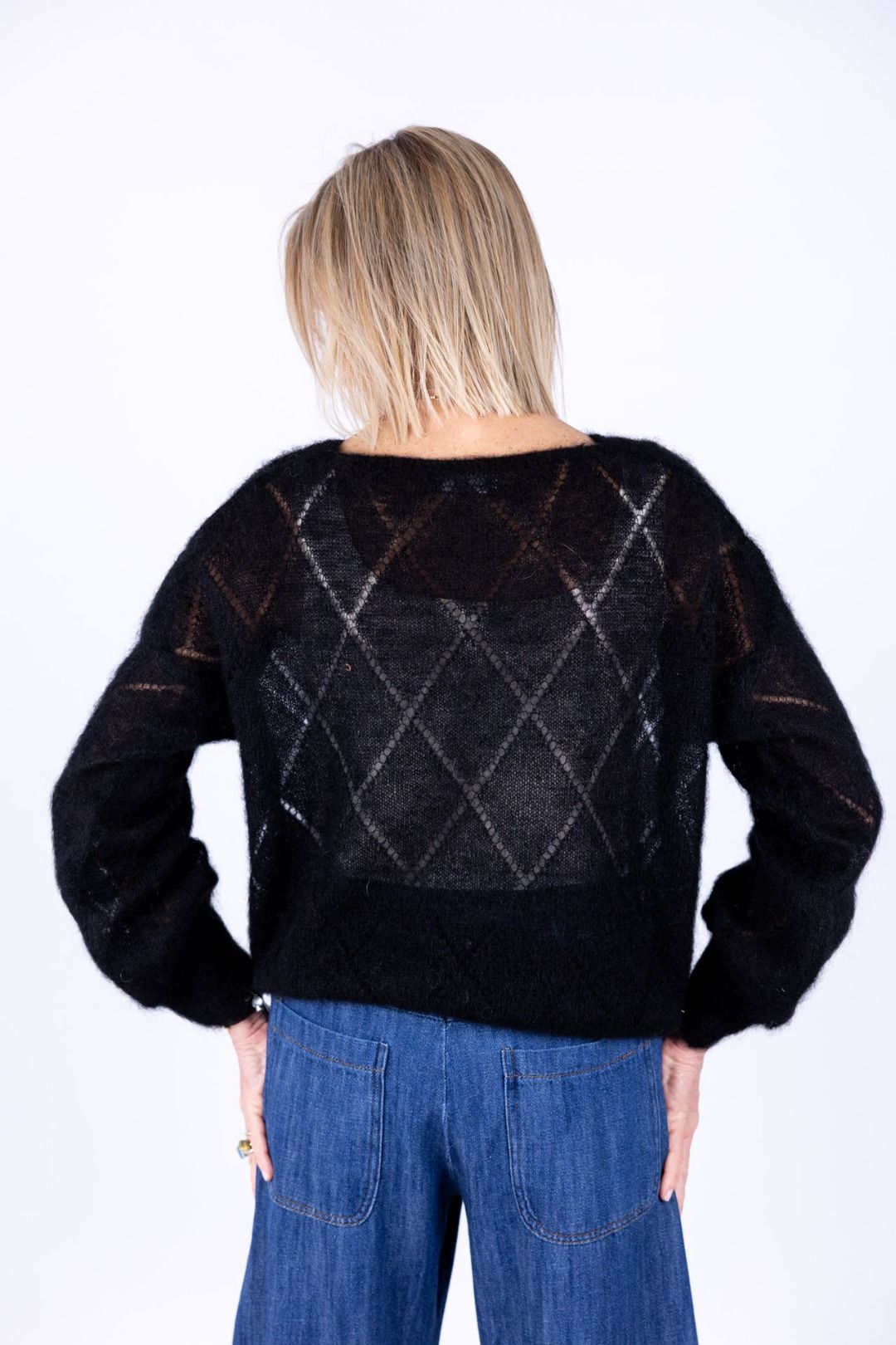 Amorė - Maglia ricamo kid mohair