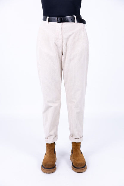 Le Streghe - Pantalone Carrot in velluto