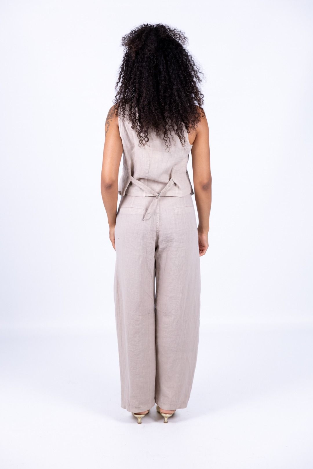 Tensione In - Completo lino Gilet e Pantalone
