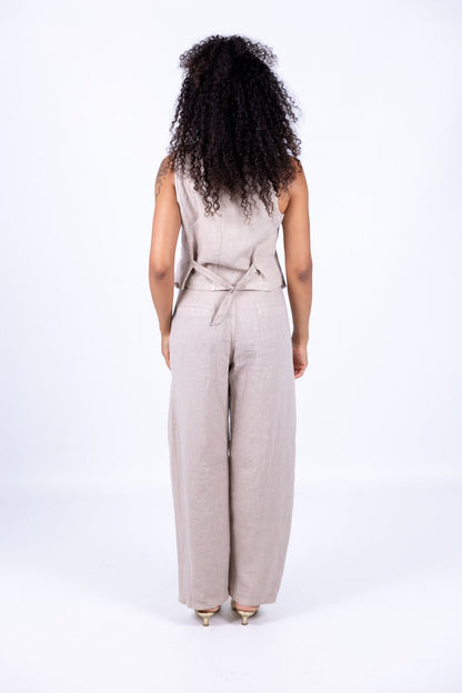 Tensione In - Completo lino Gilet e Pantalone