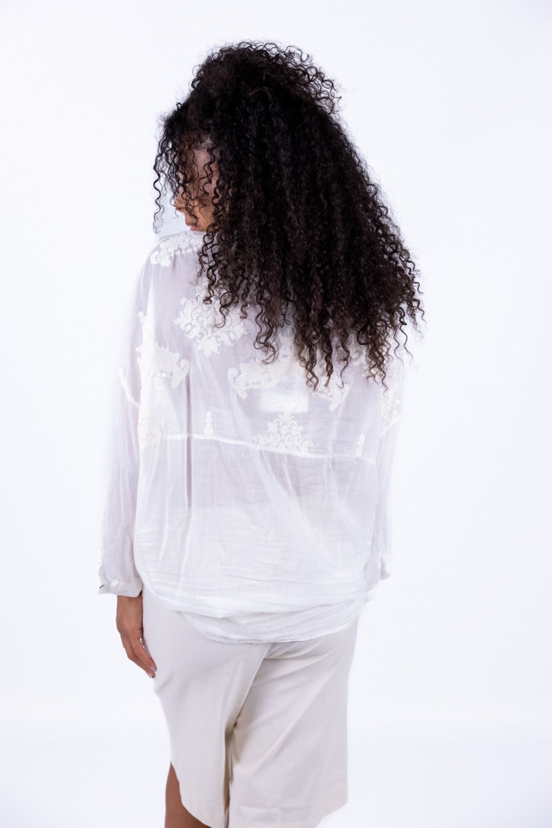 Tensione In - Camicia mussola con ricamo