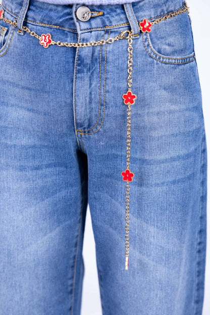 New Star - Cintura a catena con fiore