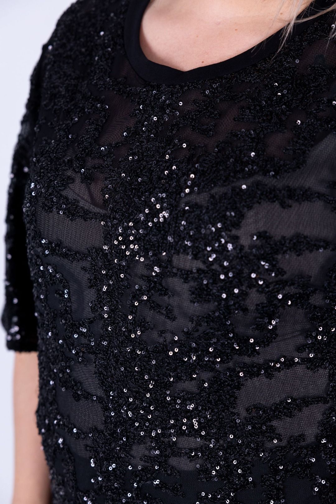Dejavu - Maglia spacchetti con paillettes