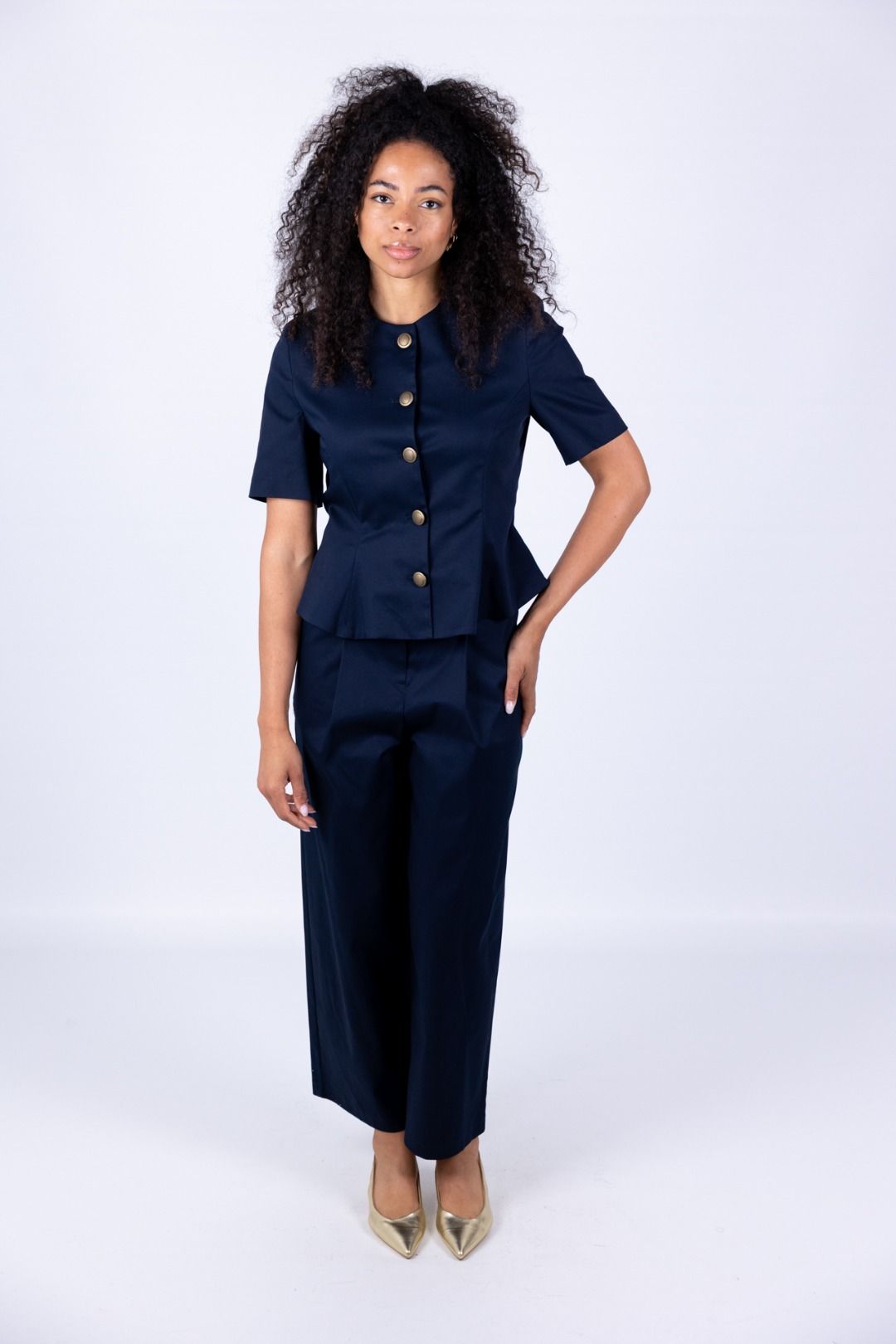 Tensione In - Pantalone cotone con pence