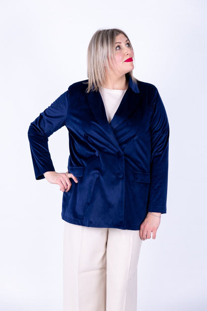 Susy Star - Giacca velluto doppio petto