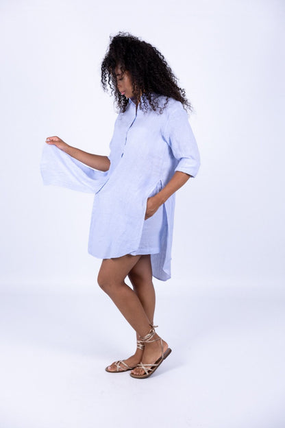Tensione In - Camicia con spacchi in lino