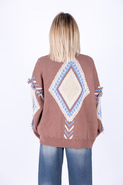Tensione In - Cardigan rombi