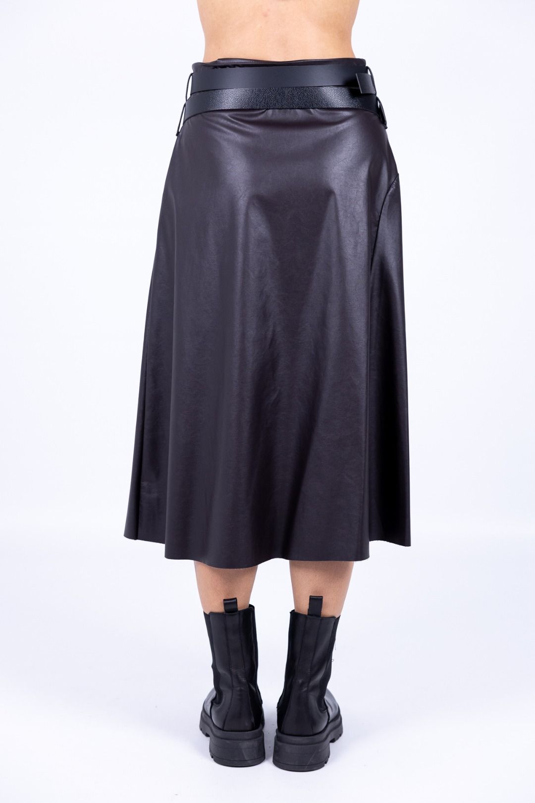 Le Streghe - Gonna Ecopelle con fibbie