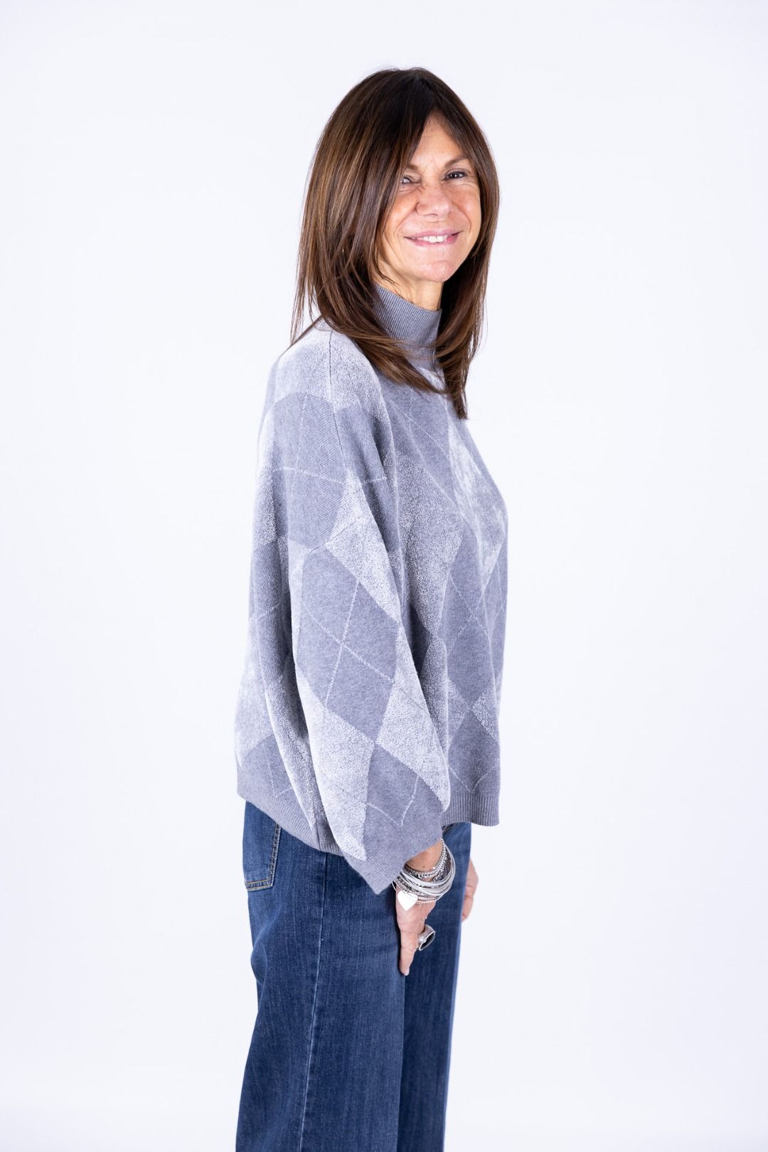 Susy Mix - Maglia con losanghe