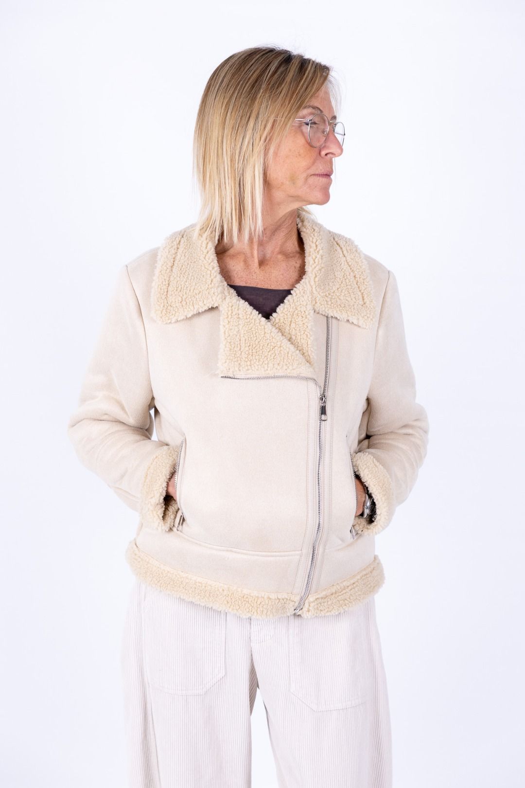 HaveOne - Giacca in eco montone