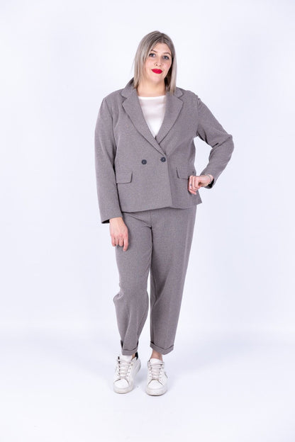 Ragno - Completo spinato curvy giacca e pantalone