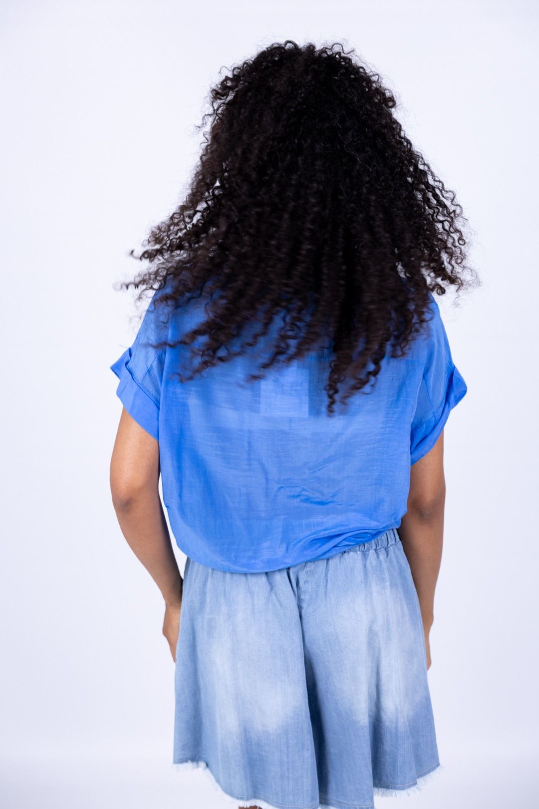 Tensione In - Camicia in mussola con ricamo m/c