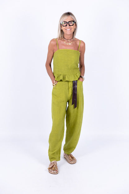 Susy Mix - Pantalone baggy in lino