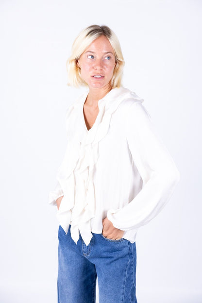 HaveOne - Camicia viscosa con Rouche