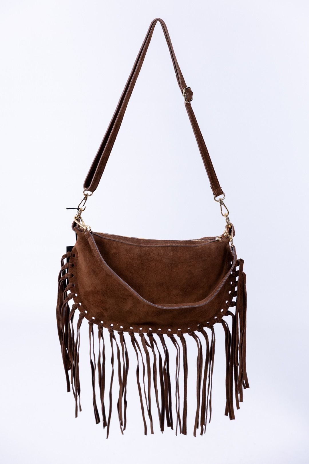 HighGarden - Borsa mezza luna con Frange