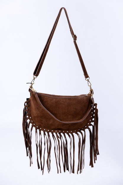 HighGarden - Borsa mezza luna con Frange