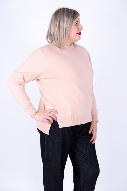 Ragno - Maglia collo a giro con costine sul collo