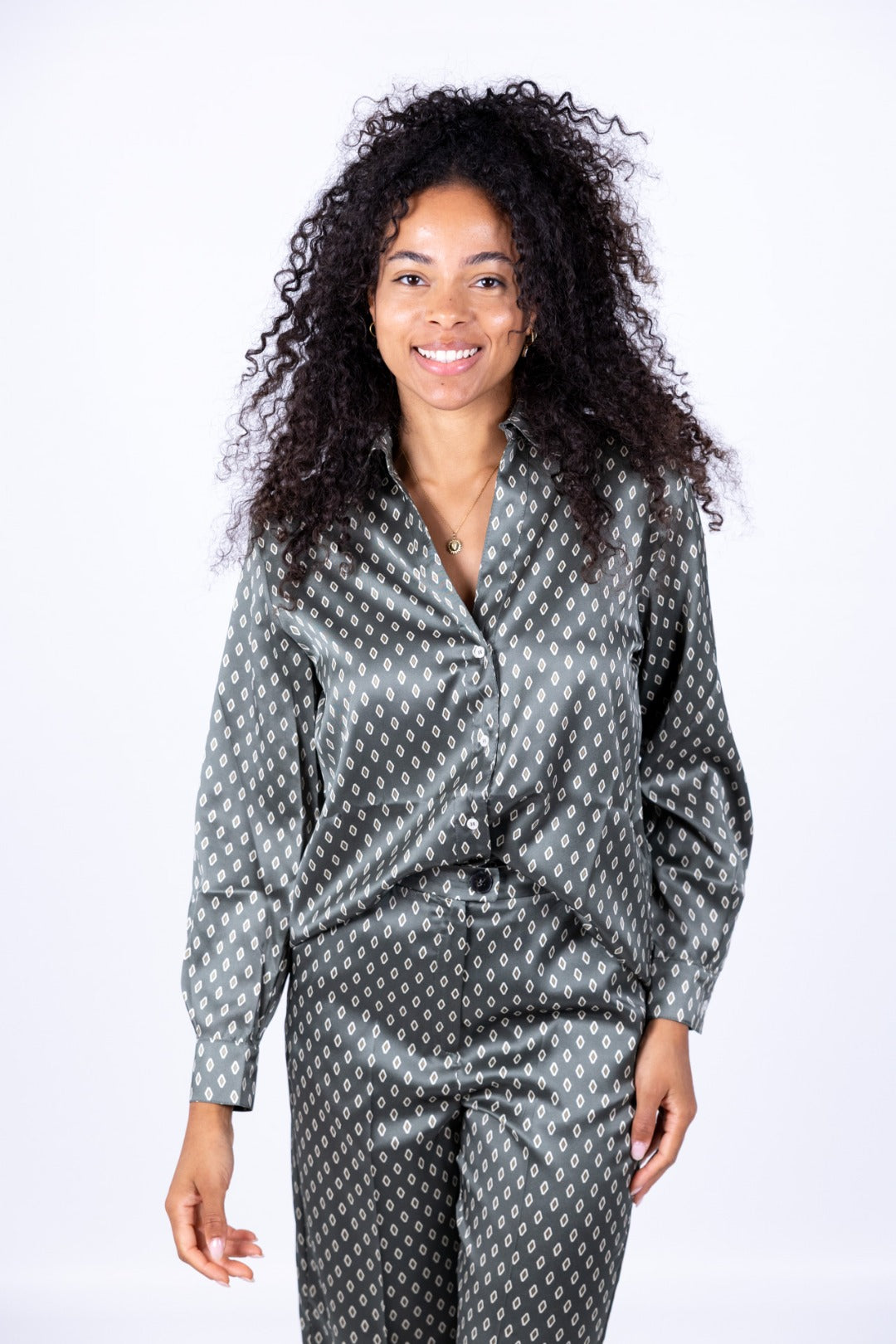 Emme - Camicia fantasia rombi
