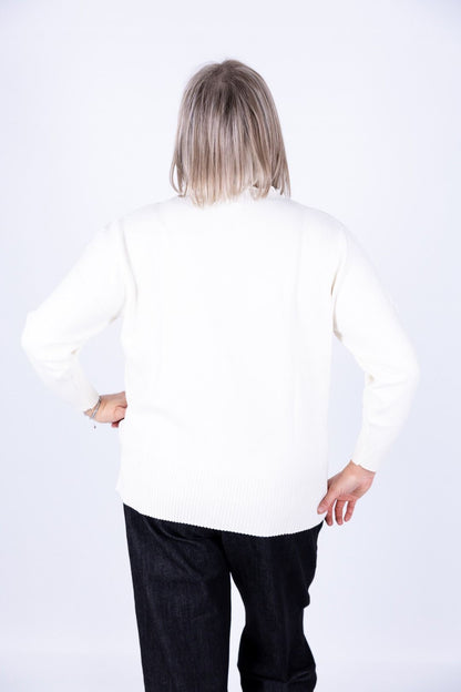 Ragno - Maglia collo a giro con costine sul collo