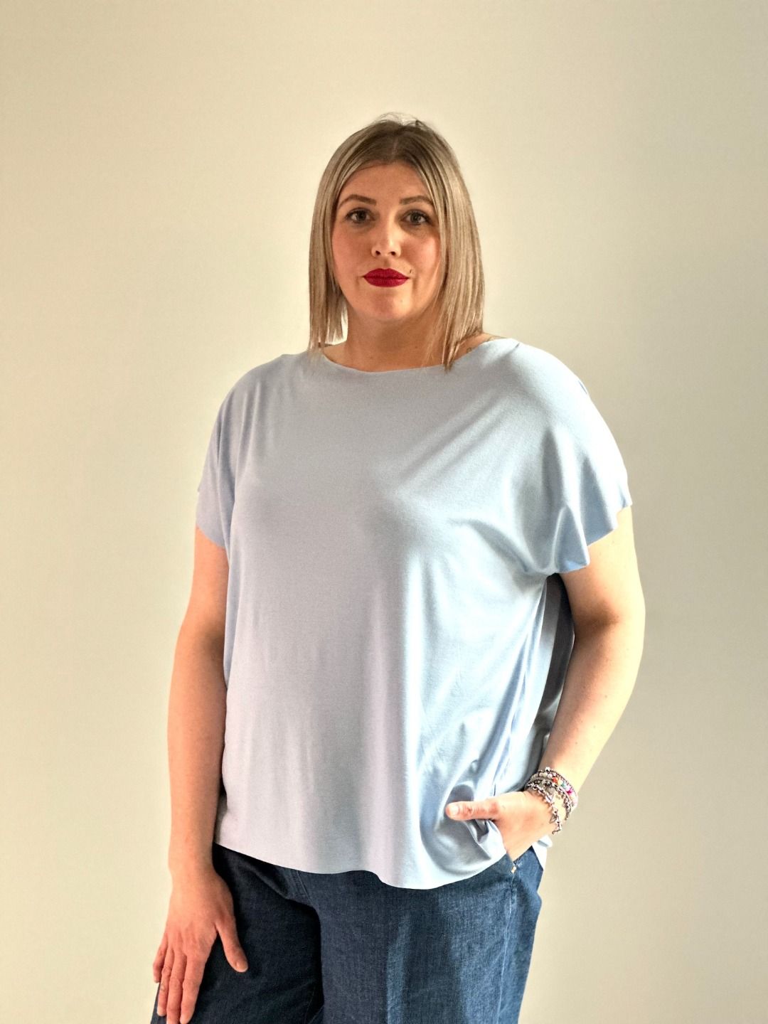 Susy Star - T-shirt Kimono taglio vivo