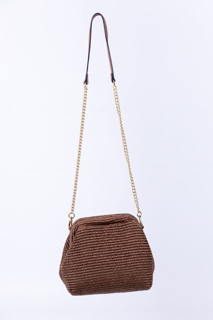 Gulp - Borsa in raffia con chiusura magnetica