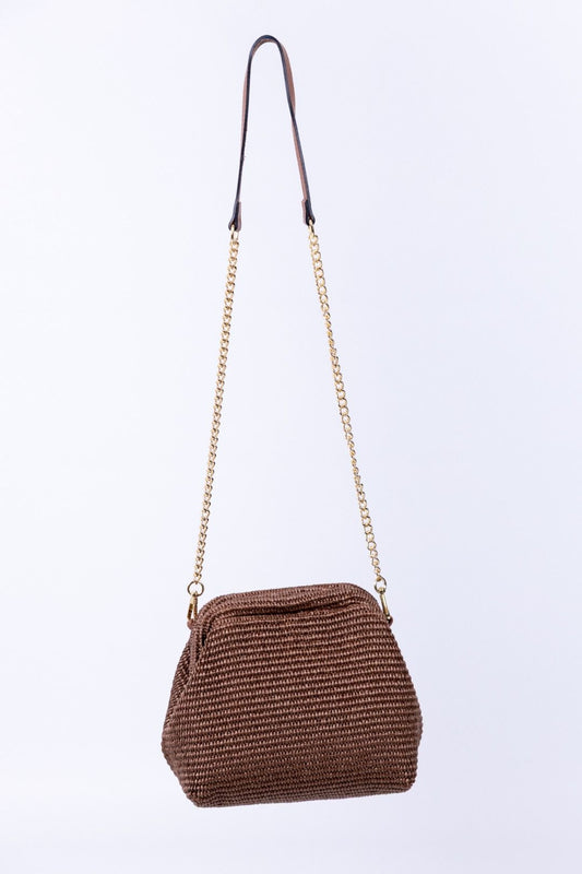 Gulp - Borsa in raffia con chiusura magnetica